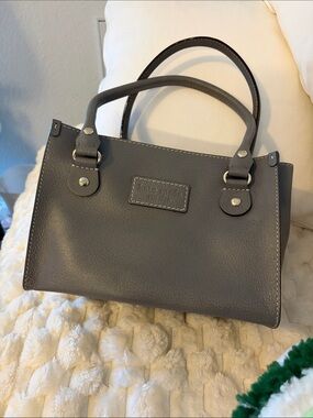 kate spade Gray Leather Top-Handle Satchel
